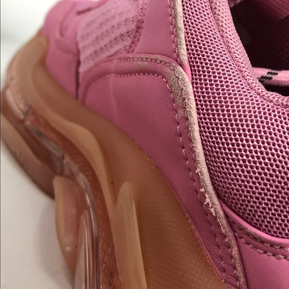 Balenciaga Triple S Pink Clear Sole Women’s Sneakers - Size EU 39 (9W) No Box - Picture 4 of 13